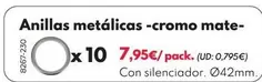 Oferta de Anillas Metálicas -Cromo Mate- por 7,95€ en BricoCentro