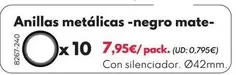 Oferta de Anillas Metálicas-Negro Mate- por 7,95€ en BricoCentro