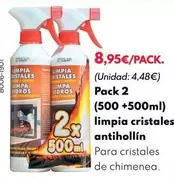 Oferta de Pack 2 Limpia Cristales Antihollín por 8,95€ en BricoCentro