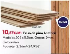 Oferta de Friso De Pino Lambric por 10,57€ en BricoCentro