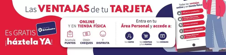 Oferta de Las Ventajas De Tu Tarjeta en BricoCentro