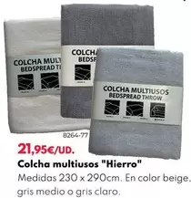 Oferta de Colcha Multiusos "Hierro" por 21,95€ en BricoCentro