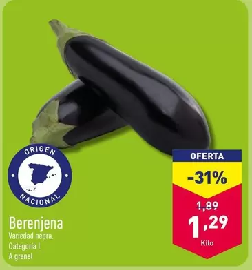 Oferta de Berenjena por 1,29€ en ALDI