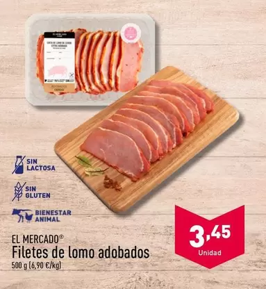 Oferta de El Mercado - Filetes De Lomo Adobados por 3,45€ en ALDI