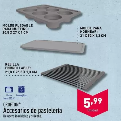 Oferta de Crofton - Accesorios De Pasteleria por 5,99€ en ALDI