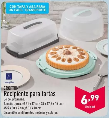 Oferta de Crofton - Recipiente Para Tartas por 6,99€ en ALDI