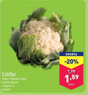 Oferta de Coliflor por 1,59€ en ALDI