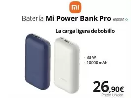 Oferta de Xiaomi - Bateria Mi Power Bank Pro por 26,9€ en Ecomputer