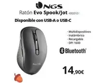 Oferta de NGS - Ratón Evo SPOOK/JOT por 14,9€ en Ecomputer