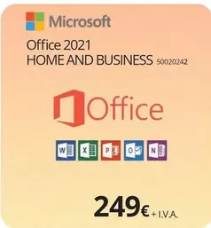 Oferta de Microsoft - Office 2021 Home And Business por 249€ en Ecomputer