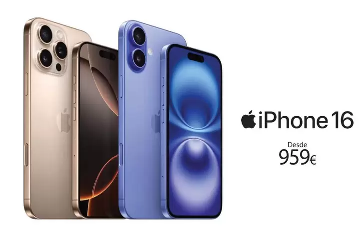 Oferta de Apple - Iphone 16 por 959€ en Ecomputer