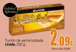 Oferta de Unide - Turron De Yema Tostada por 2,09€ en Unide Supermercados