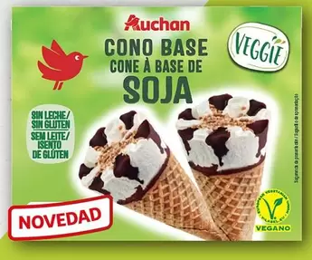 Oferta de Auchan - Cono Base Cone A Base De Soja en Alcampo