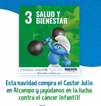 Oferta de UNICEF - Esta Navidad Compra El Castor Julio En Alcampo Y Jayudanos En La Lucha Contra El Càncer Infantil en Alcampo