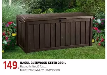 Oferta de Glenwood - Bagul Keter 390 L por 149€ en Fes Més