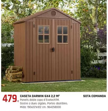 Oferta de Caseta Darwin 6x4 2.2 M2 por 479€ en Fes Més