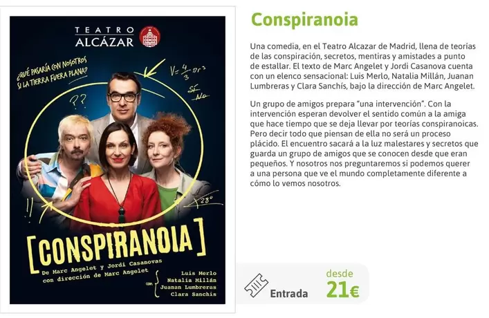 Oferta de Conspiranoia por 21€ en Viajes El Corte Inglés