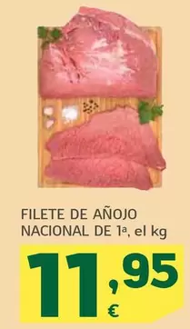 Oferta de Filete De Añojo Nacional De 1 por 11,95€ en HiperDino