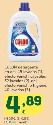 Oferta de Colon - Detergente En Gel por 4,89€ en HiperDino