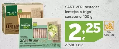 Oferta de Santiveri - Tostadas Lentejas O Trigo Sarraceno por 2,25€ en HiperDino