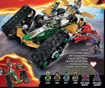 Oferta de  Vehículo Combinado Del Equipo Ninja  en LEGO