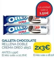 Oferta de Oreo - Galleta Chocolate Rellena Doble Crema por 1,5€ en La Despensa Express