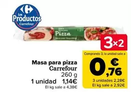 Oferta de Carrefour - Masa Para Pizza  por 1,14€ en Carrefour