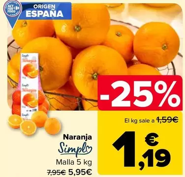 Oferta de Simpl - Naranja    por 5,95€ en Carrefour