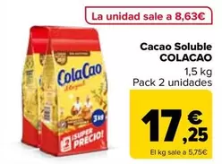 Oferta de Cola Cao - Cacao Soluble  por 17,25€ en Carrefour