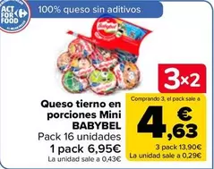 Oferta de Babybel - Queso Tierno En Porciones Mini por 6,95€ en Carrefour