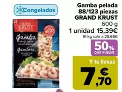 Oferta de Grand Krust - Gamba Pelada 88/123 Piezas  por 15,39€ en Carrefour