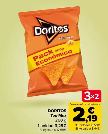 Oferta de Doritos - Tex-Mex por 3,29€ en Carrefour