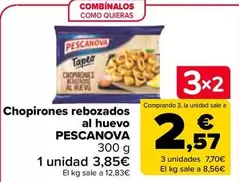 Oferta de Pescanova - Chopirones Rebozados Al Huevo   por 3,85€ en Carrefour