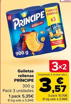 Oferta de Príncipe - Galletas Rellenas por 5,35€ en Carrefour