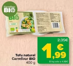 Oferta de Carrefour Bio - Tofu Natural   por 1,99€ en Carrefour