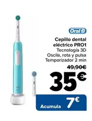 Oferta de Oral B - Cepillo Dental Electrico PRO1 por 35€ en Carrefour