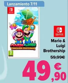 Oferta de Nintendo SWITCH  - Mario & Luigi  Brothership por 49,9€ en Carrefour