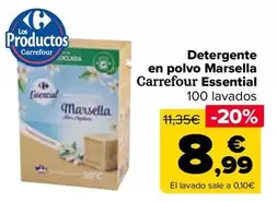 Oferta de Carrefour - Detergente En Polvo Marsella Essential por 8,99€ en Carrefour