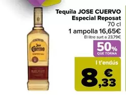 Oferta de Jose Cuervo - Tequila Especial Reposado por 16,65€ en Carrefour