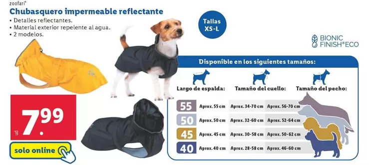 Oferta de Zoofari - Chubasquero Impermeable Reflectante por 7,99€ en Lidl