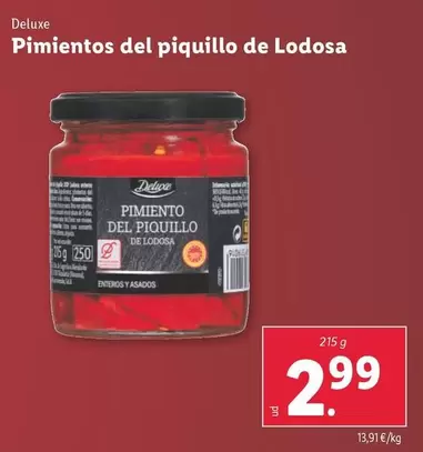 Oferta de Deluxe - Pimientos Del Piquillo De Lodosa por 2,99€ en Lidl