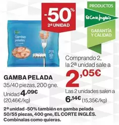 Oferta de Gamba Pelada por 4,09€ en Supercor