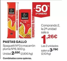 Oferta de Gallo - Pastas por 2,52€ en Supercor