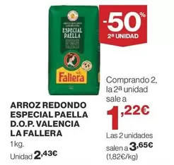 Oferta de La Fallera - Arroz Redondo Especial Paella D.o.p. Valencia por 2,43€ en Supercor