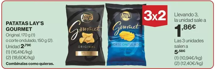 Oferta de Lay's - Patatas Gourmet por 2,19€ en Supercor