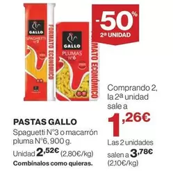 Oferta de Gallo - Pastas por 2,52€ en Supercor Exprés