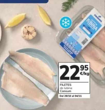 Oferta de Consum - Filetes De Lubina por 22,95€ en Consum