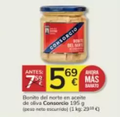 Oferta de Consorcio - Bonito Del Norte En Aceite De Oliva por 5,69€ en Consum