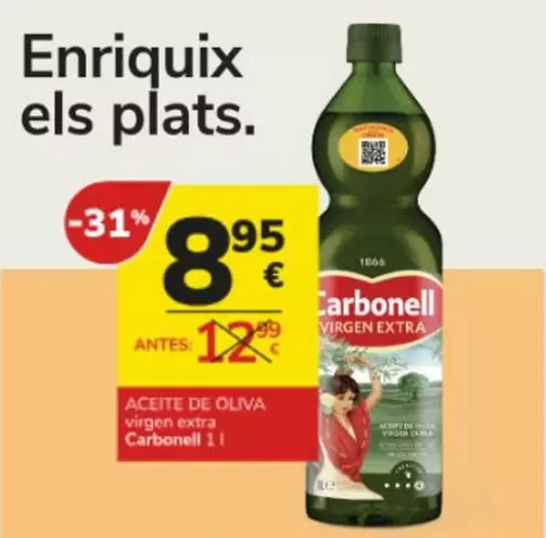 Oferta de Carbonell - Aceite De Oliva Virgen Extra por 8,95€ en Consum