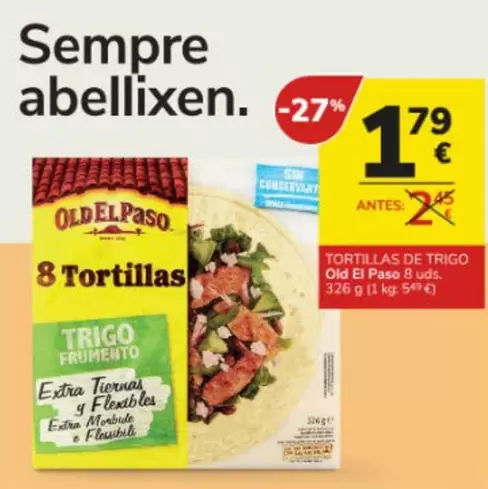 Oferta de Old El Paso - Tortillas De Trigo por 1,79€ en Consum